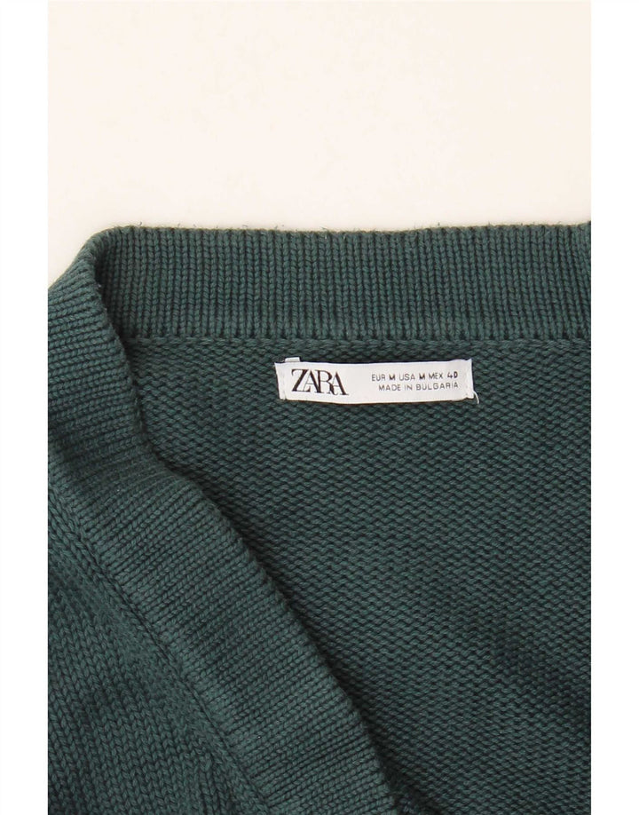 Męski sweter rozpinany Zara, średni zielony