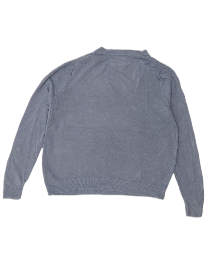 MARKS & SPENCER Damski sweter z dekoltem w kształcie litery V, UK 14, średni niebieski