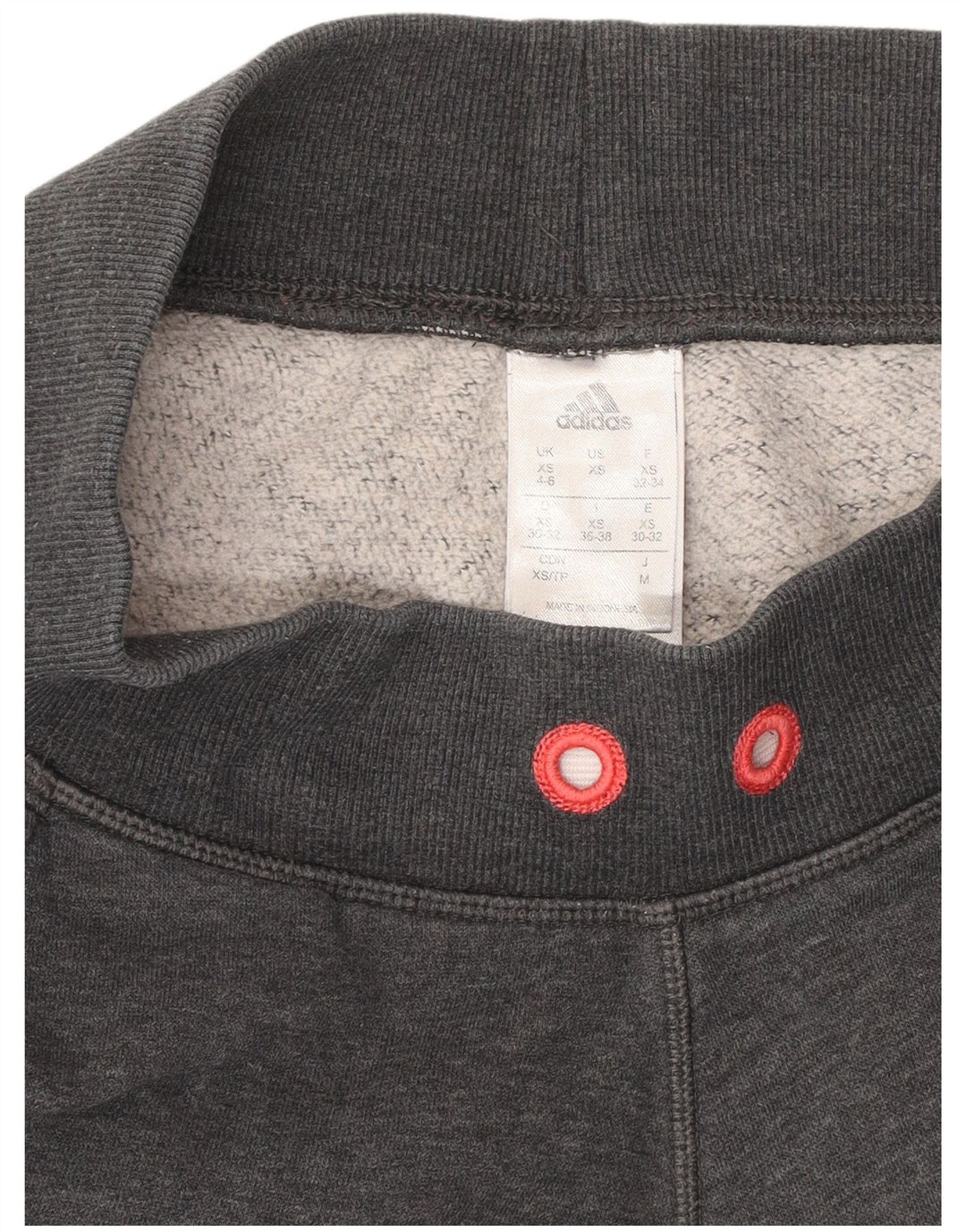 Damskie spodnie dresowe ADIDAS z grafiką Joggers UK 4/6 XS Szara bawełna