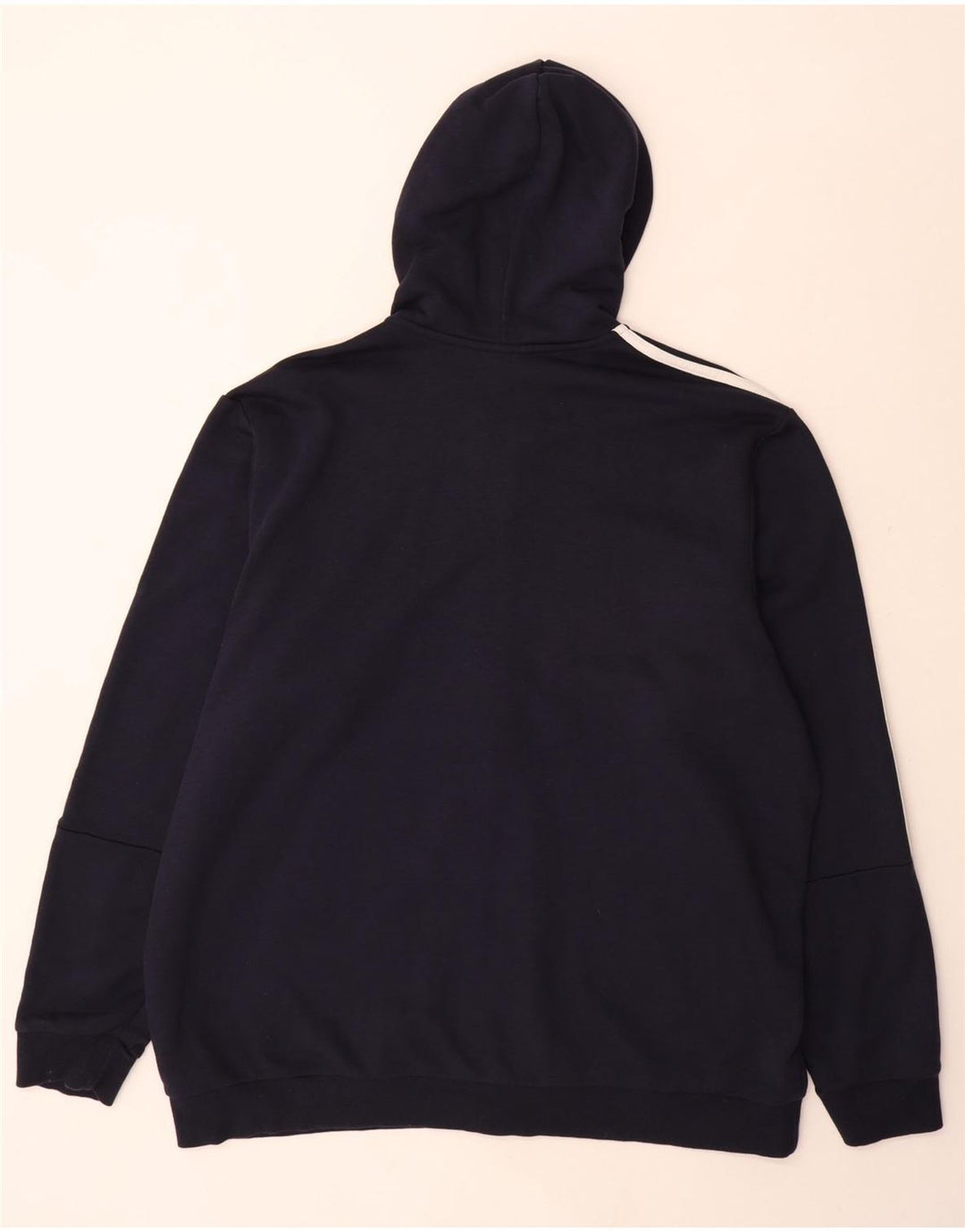 Adidas Męski sweter z kapturem i zamkiem błyskawicznym 2XL Granatowy, bawełniany