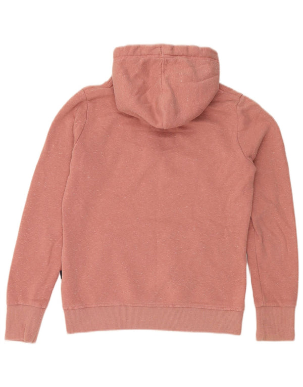 Damski sweter z kapturem Superdry, UK 12, średni, różowy, nakrapiany bawełniany
