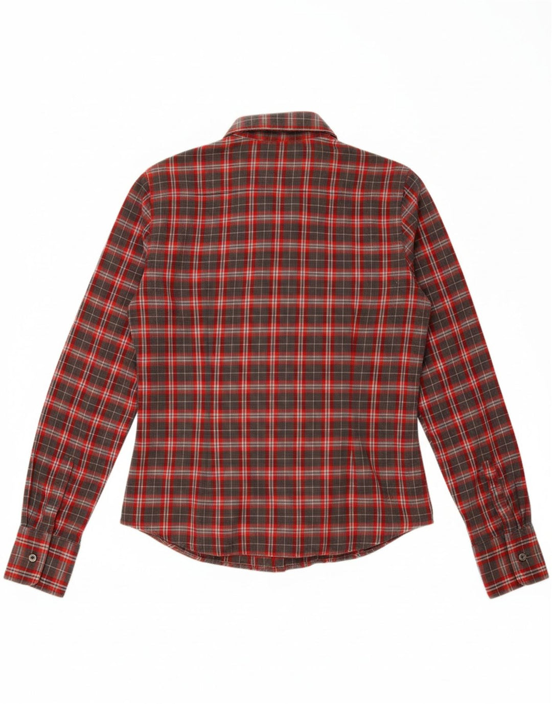 MARELLA Womens Flannel Shirt IT 42 Medium Grey Check Cotton Vintage Marella and Second-Hand Marella from Messina Hembry 