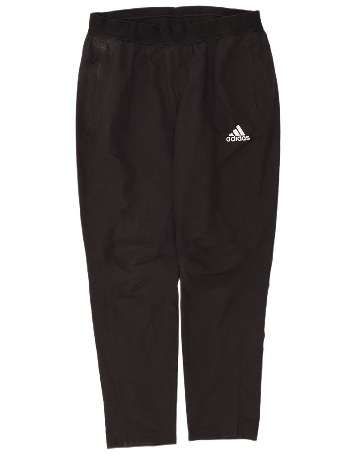 Męskie spodnie dresowe Adidas, duże, czarne, poliestrowe
