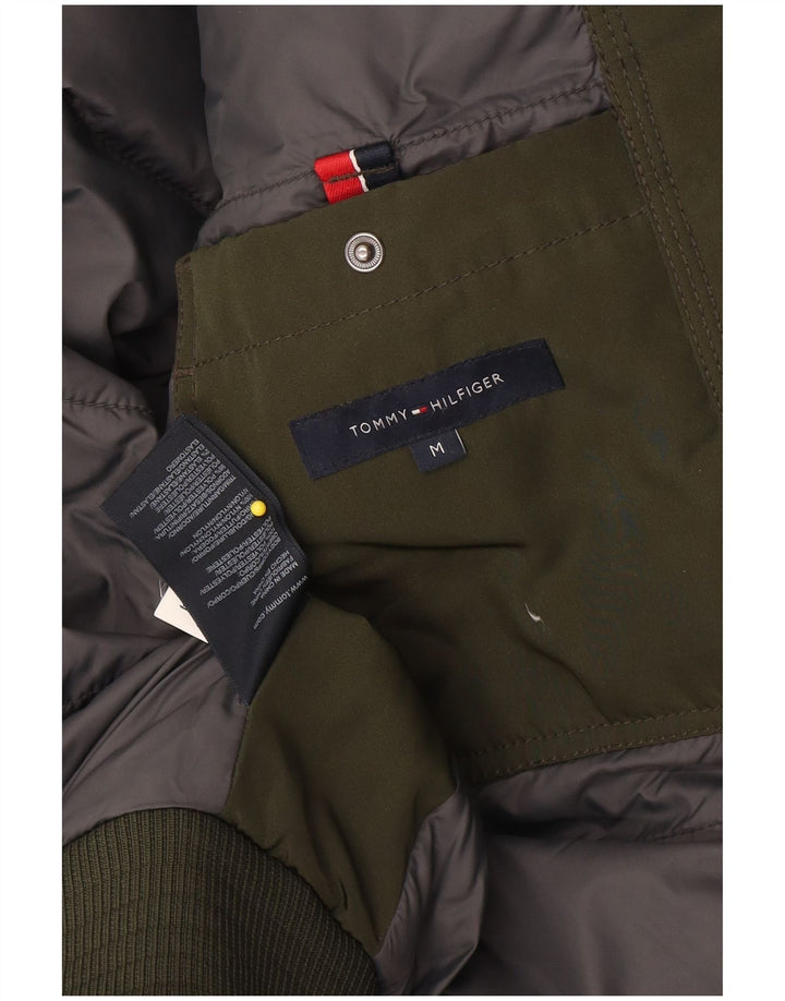 Męska ocieplana kurtka Tommy Hilfiger UK 38, średni zielony poliester