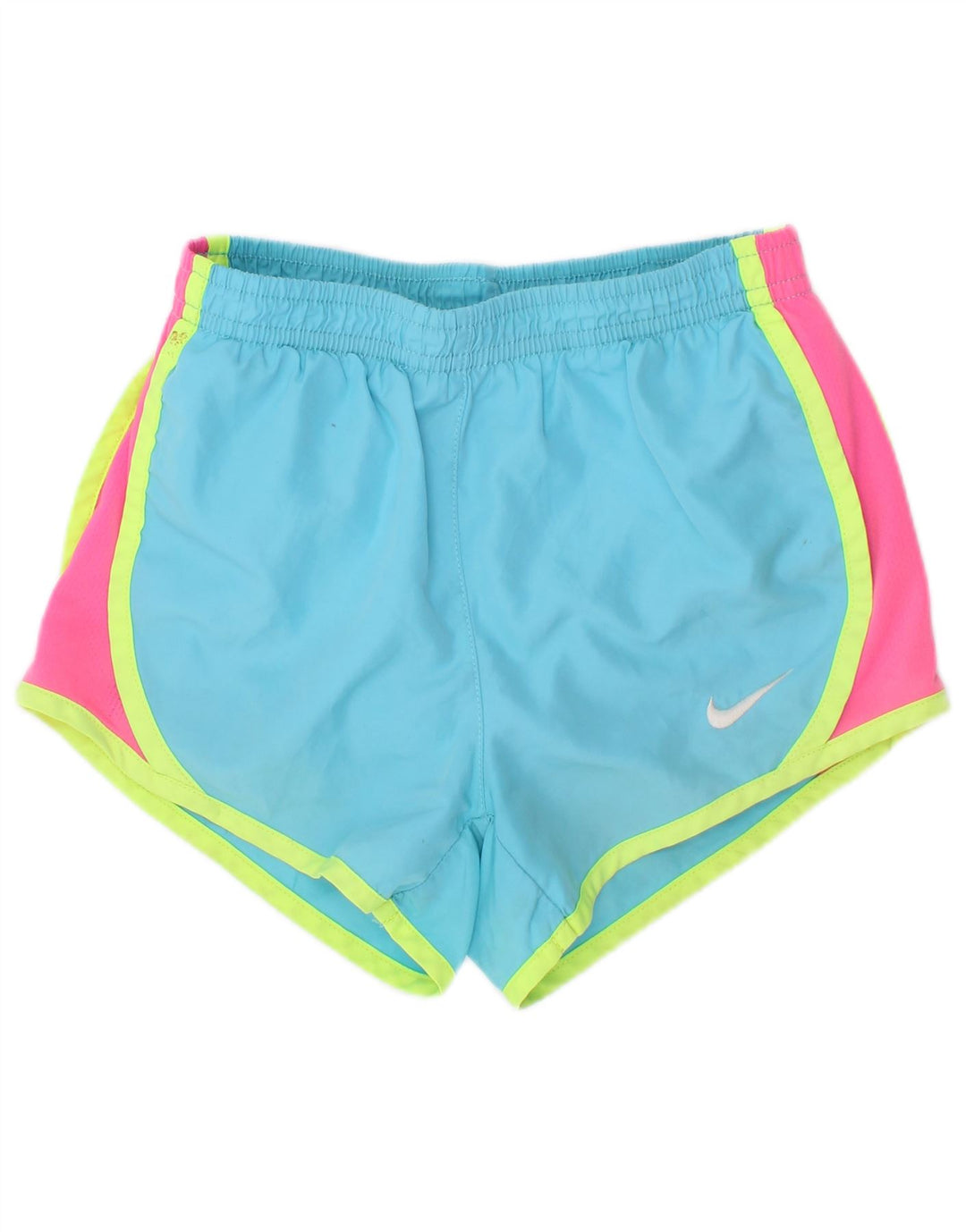 Spodenki sportowe Nike dziewczęce 5-6 lat, średni niebieski, poliester z blokami kolorów
