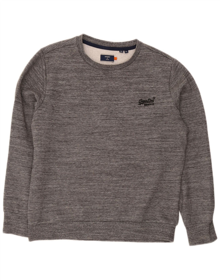 Męski sweter Superdry XL, szara, bawełniana w plamki