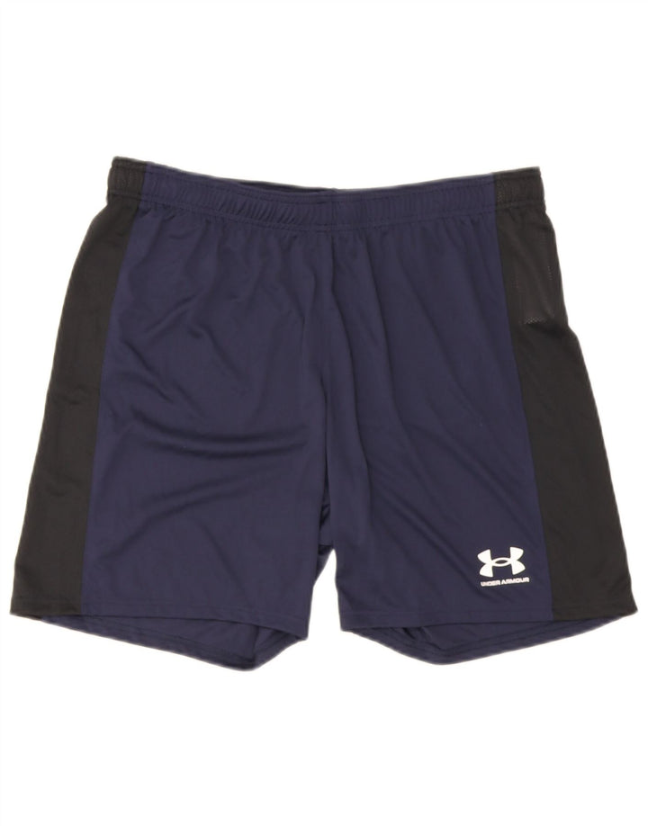 Męskie spodenki sportowe Under Armour XL, granatowe, z poliestru w blokach kolorów