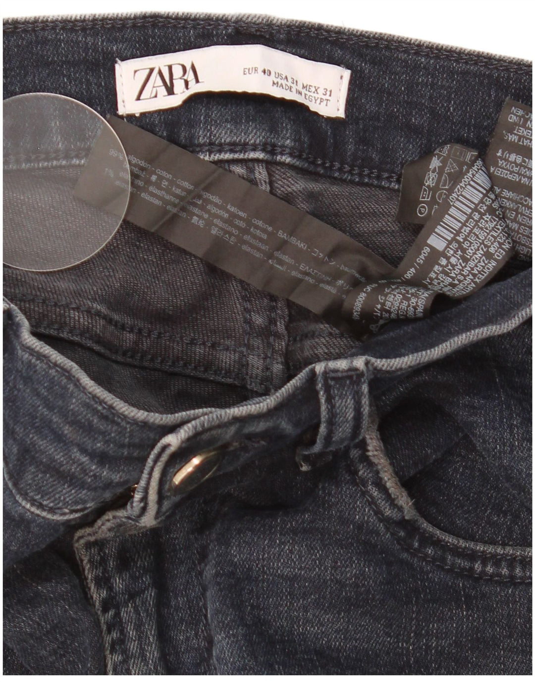Męskie jeansy slim fit Zara EU 40 Medium W31 L28 Granatowa bawełna