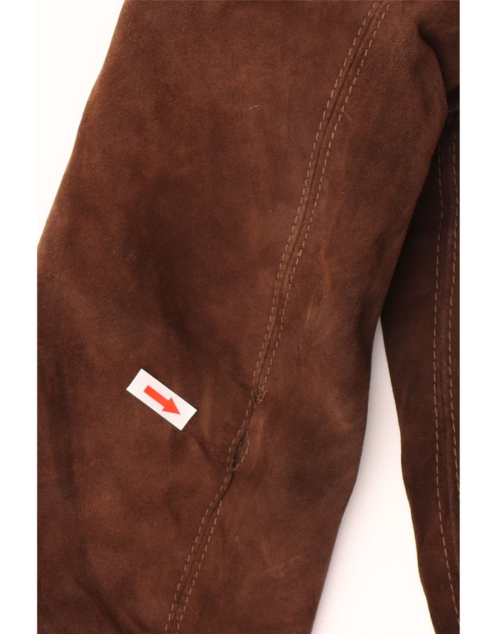 Vintage męska zamszowa kurtka bomber IT 48 średni brąz