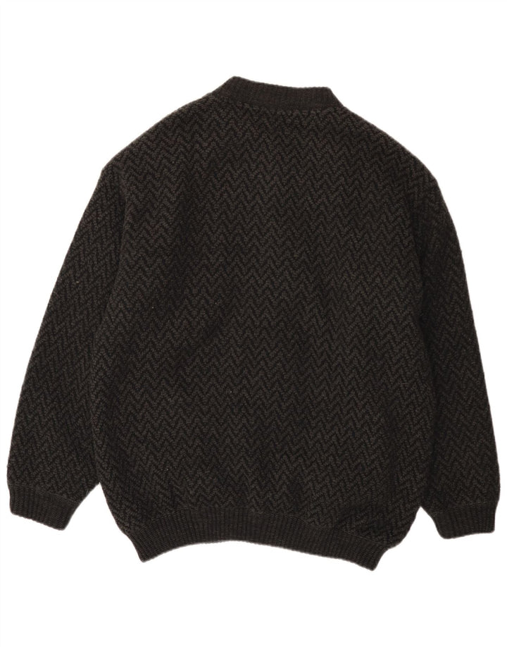 Męski sweter rozpinany James Dillon XL, szary, akrylowy jodełka