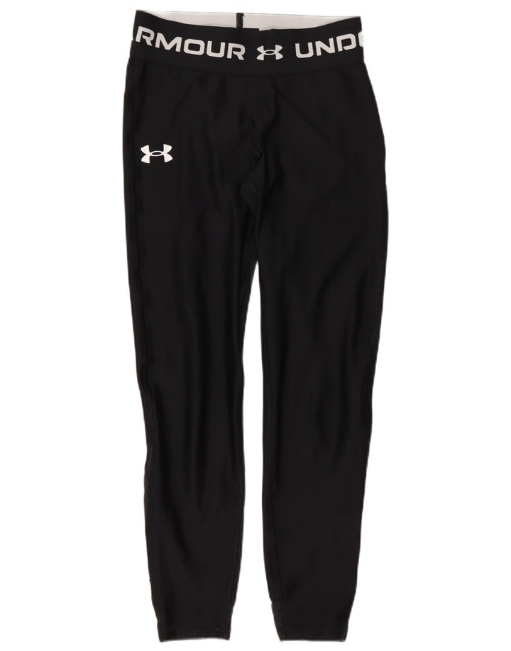 Damskie legginsy Under Armour Capri Graphic UK 4 XS, czarny poliester