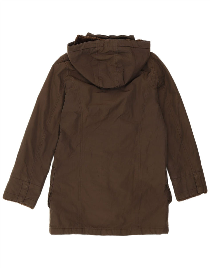WOOLRICH Womens Hooded Windbreaker Jacket UK 8 Small  Brown