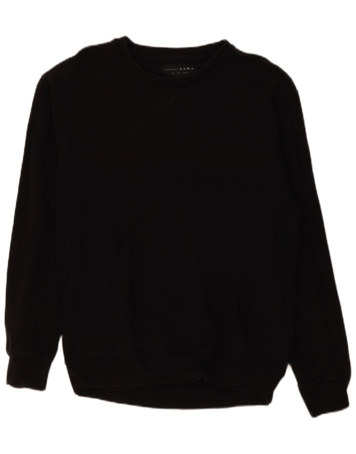 Męski sweter Zara, duży, czarny, bawełniany