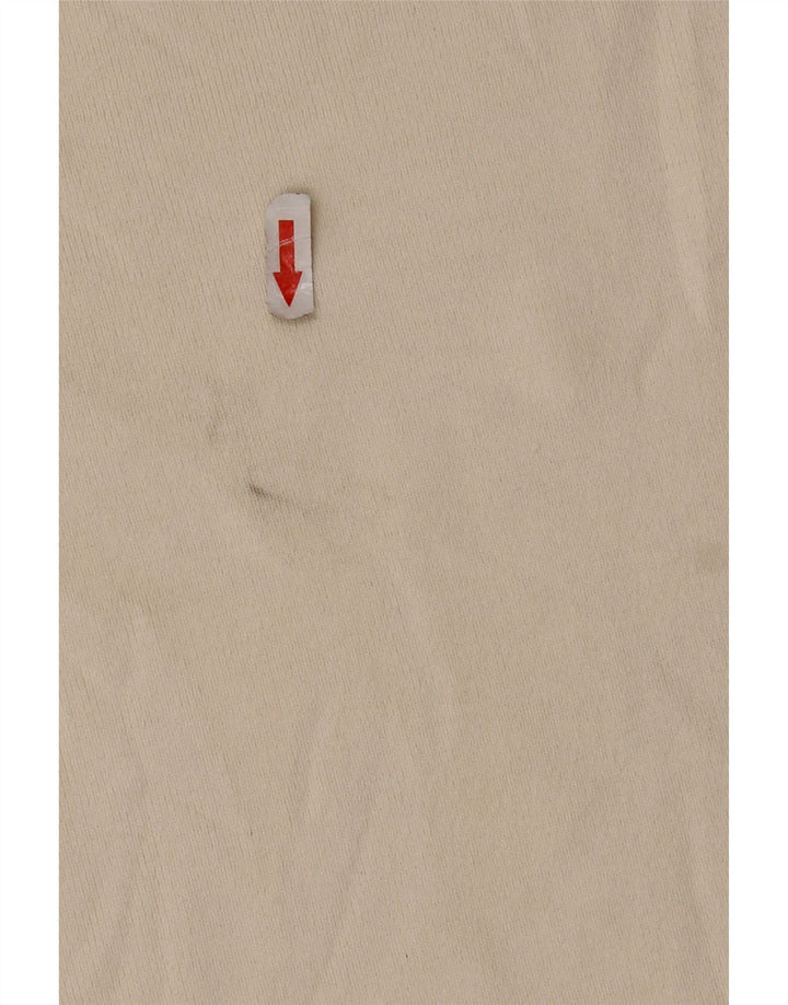Damski T-shirt oversize Zara Top UK 14 Medium Off White Wiskoza