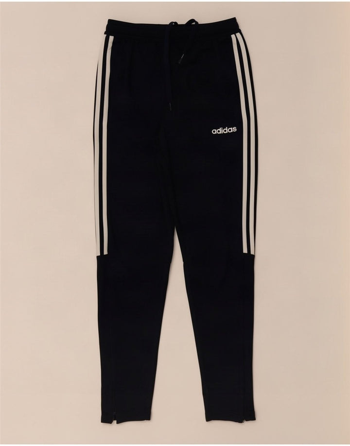 Męskie spodnie dresowe Adidas Climalite, małe, granatowe, z poliestru