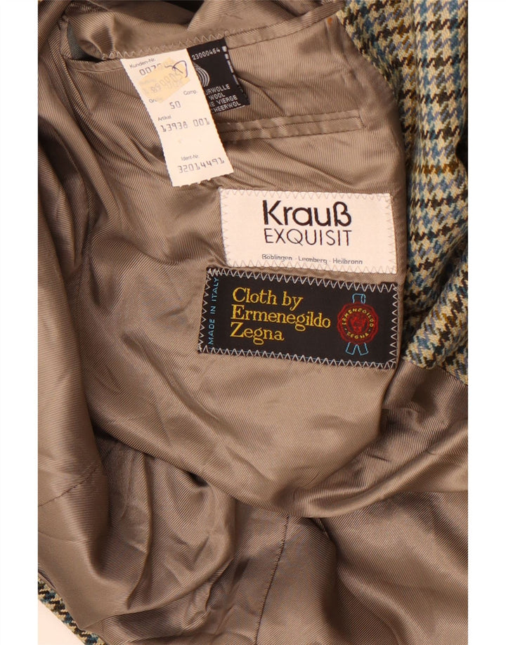 Męska marynarka Ermenegildo Zegna EU 50, średnia khaki w pepitkę