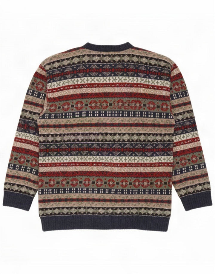 Sergio Tacchini Męski sweter z okrągłym dekoltem, średni, wielokolorowy