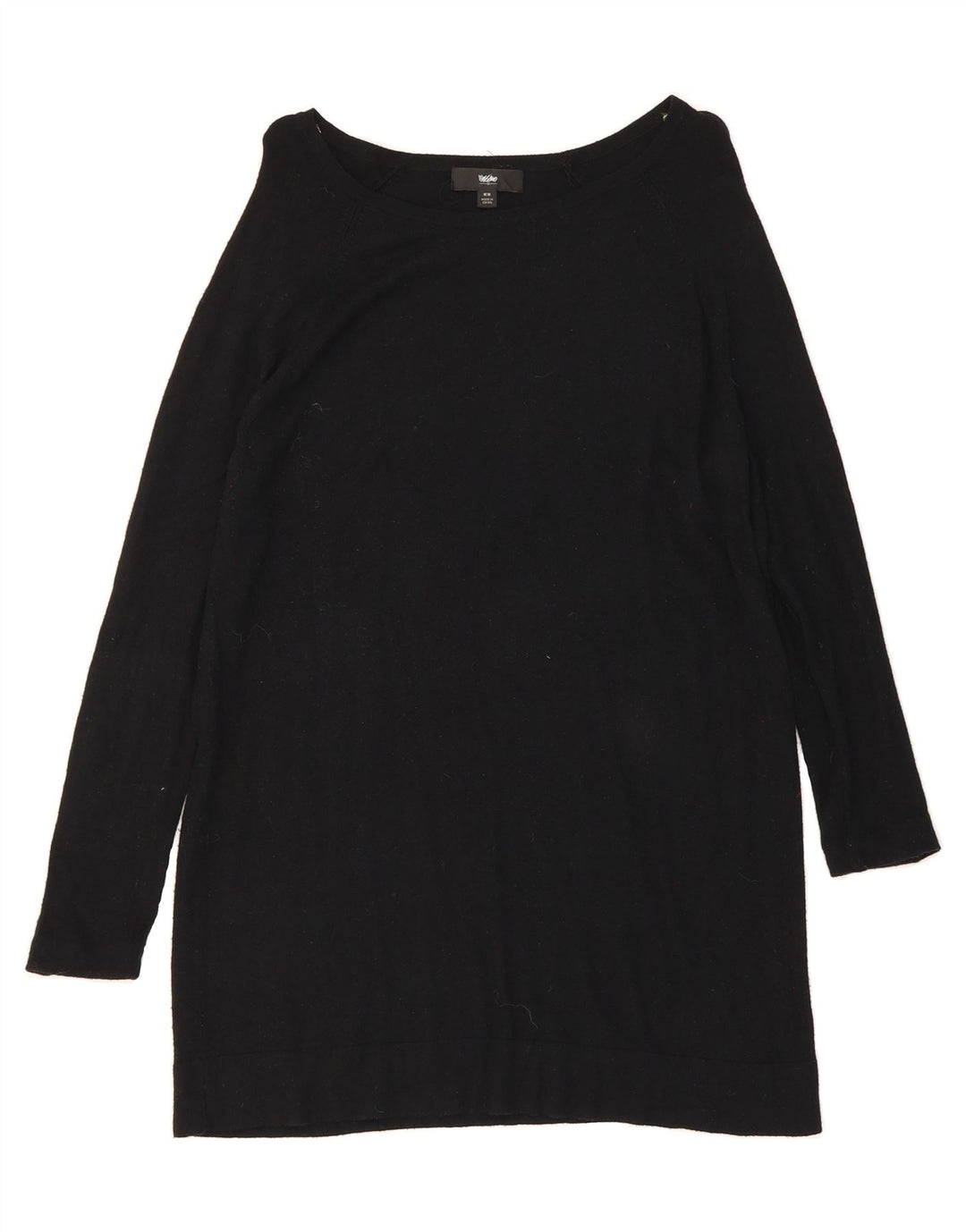 MOSSIMO Womens Long Sleeve Jumper Dress UK 14 Medium Black Nylon Vintage Mossimo and Second-Hand Mossimo from Messina Hembry 