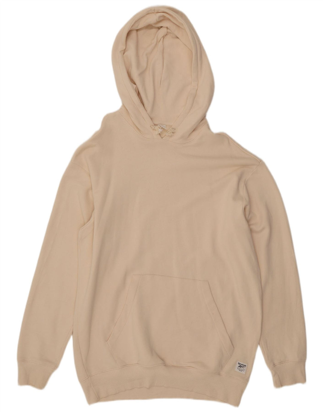 REEBOK Damski sweter oversize z kapturem UK 16, duży, złamanej bieli, bawełniany