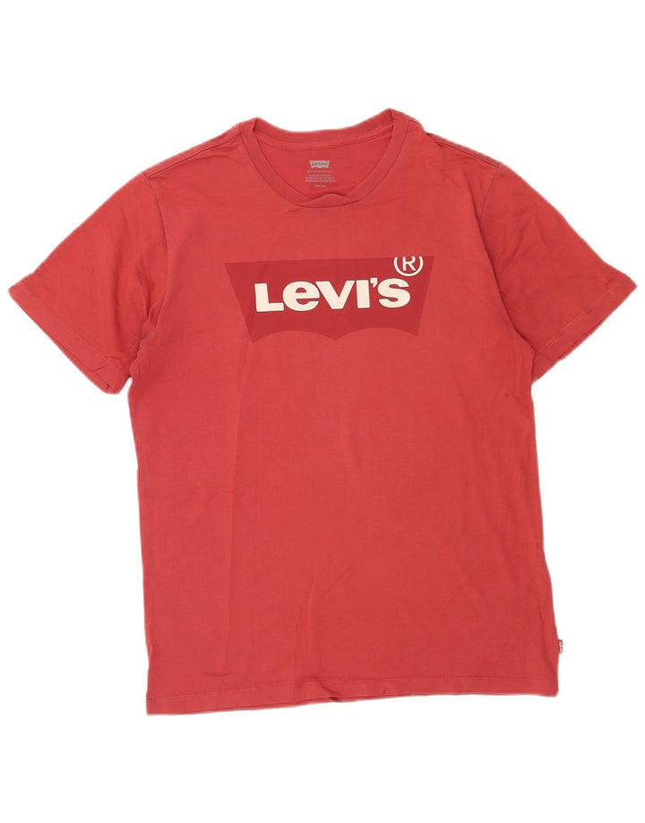 Męski T-shirt z grafiką Levi's, mały, czerwony