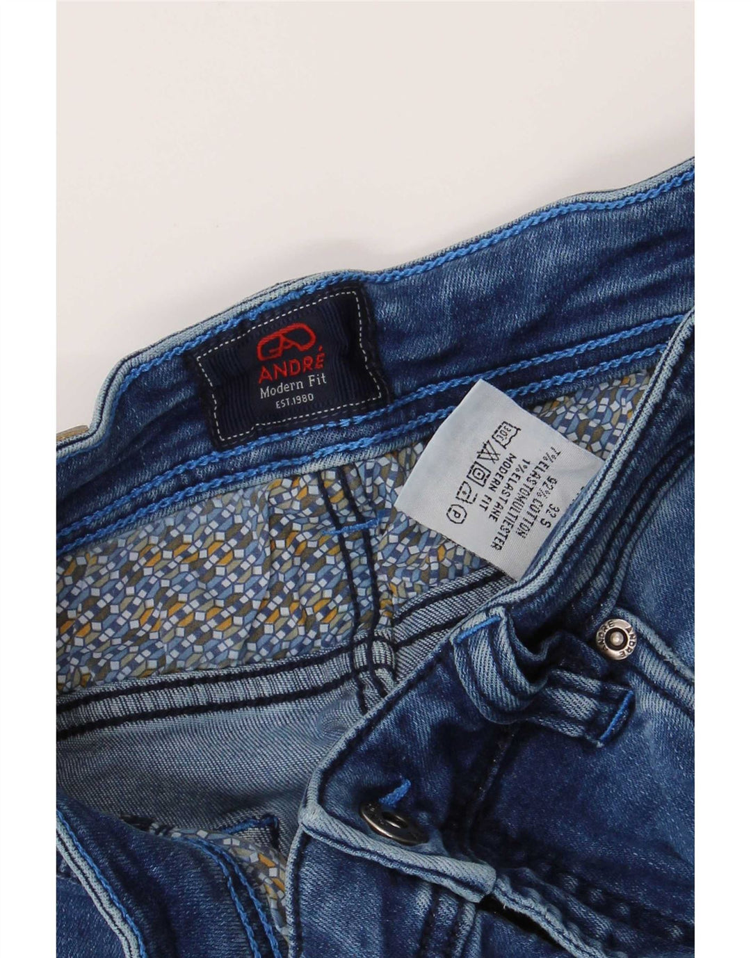 Damskie jeansy Andre Modern Fit W32 L29 Niebieskie bawełniane