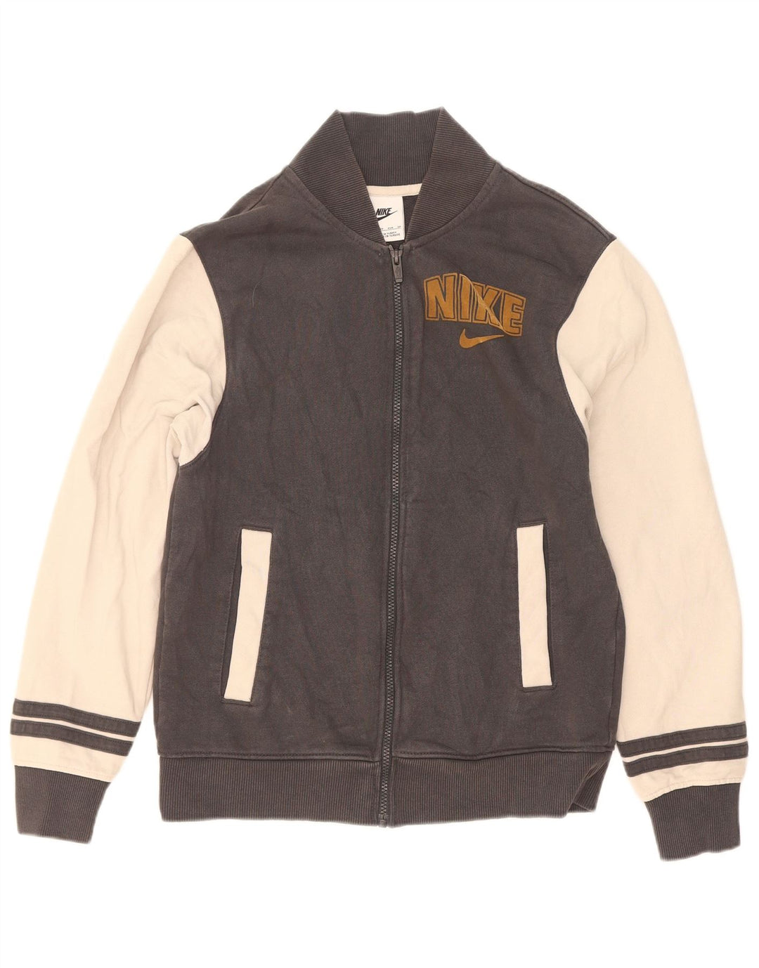 Męska bluza dresowa Nike Graphic XS Szara bawełna z blokami kolorów