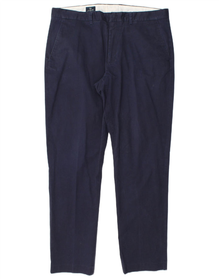 Spodnie męskie J. CREW Flex Slim Chino W35 L30 Granatowa bawełna