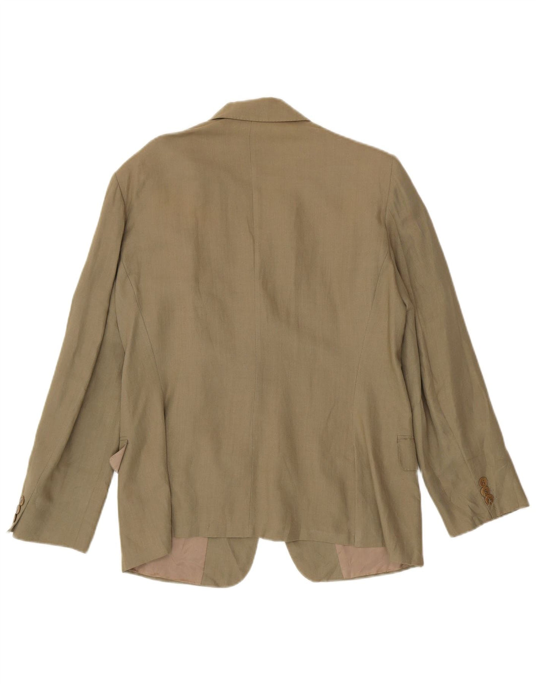 Damska marynarka zapinana na 1 guzik Max Mara UK 18 XL, lniana khaki