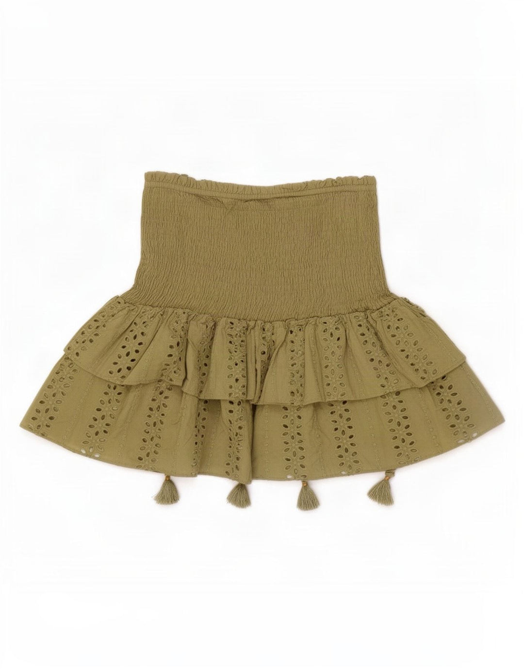 Skort damski Zara UK 8 Small, bawełniany khaki
