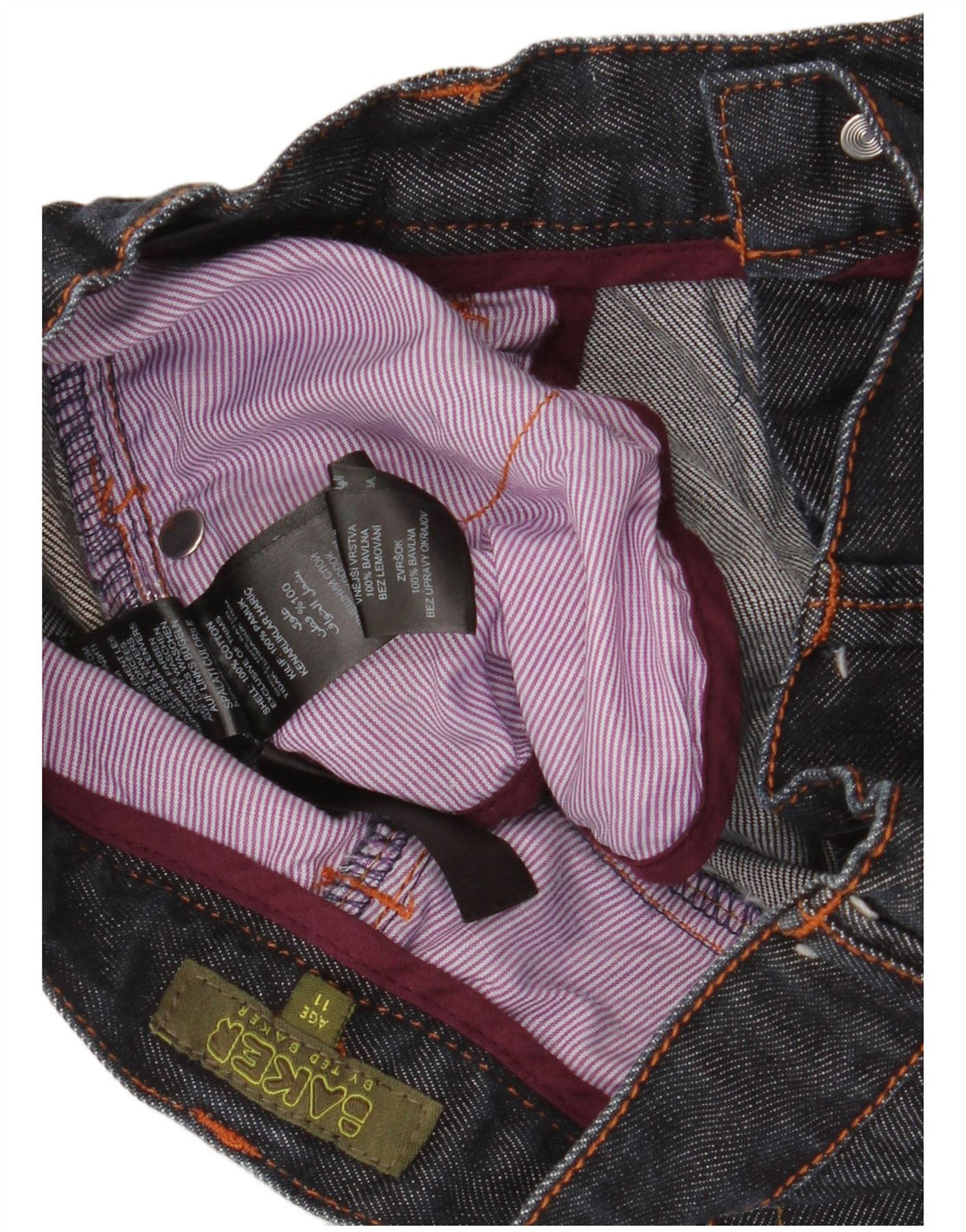 TED BAKER Dżinsy chłopięce Banana Straight 10-11 lat W26 L24 Granatowa bawełna