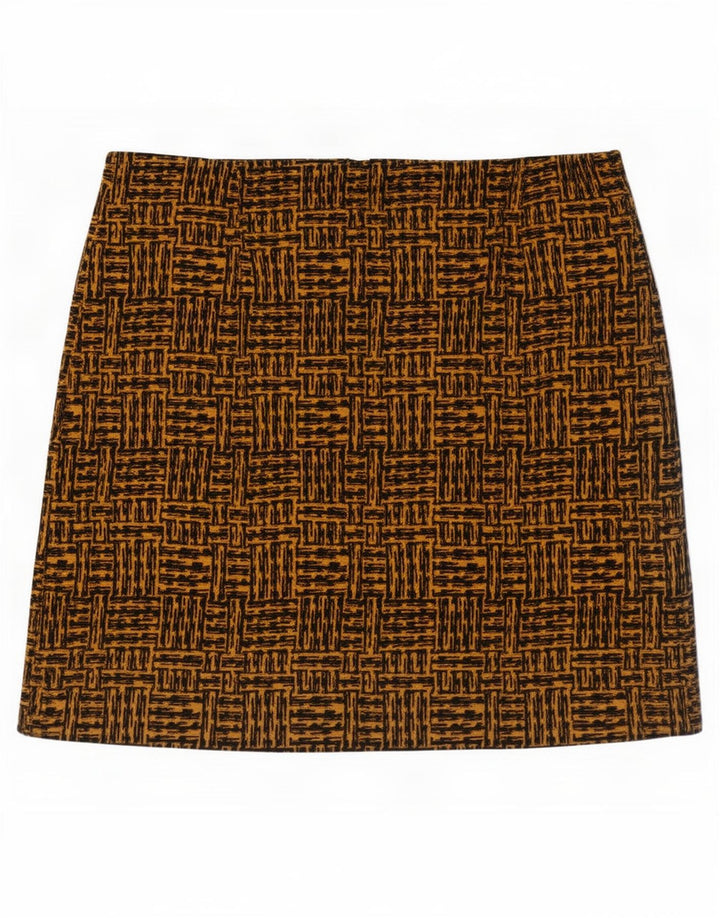 Marks & Spencer Damska spódnica mini UK 14 duża W36 brązowy geometryczny poliester