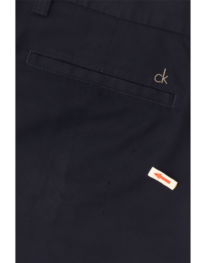 Męskie spodenki chino CALVIN KLEIN W38 XL granatowy poliester
