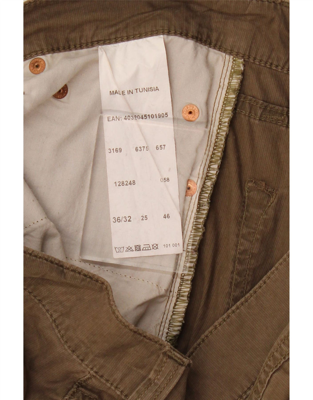 Męskie spodenki codzienne MUSTANG W36, duże, bawełniane w kolorze khaki