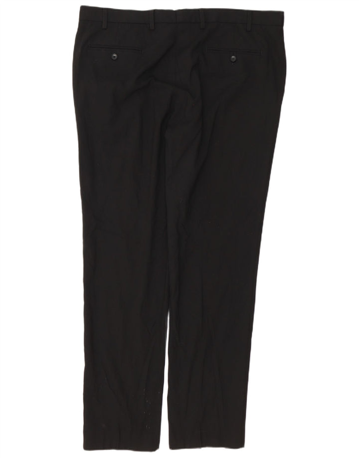 Męskie spodnie typu slim chino MARKS & SPENCER W40 L33 Czarny poliester
