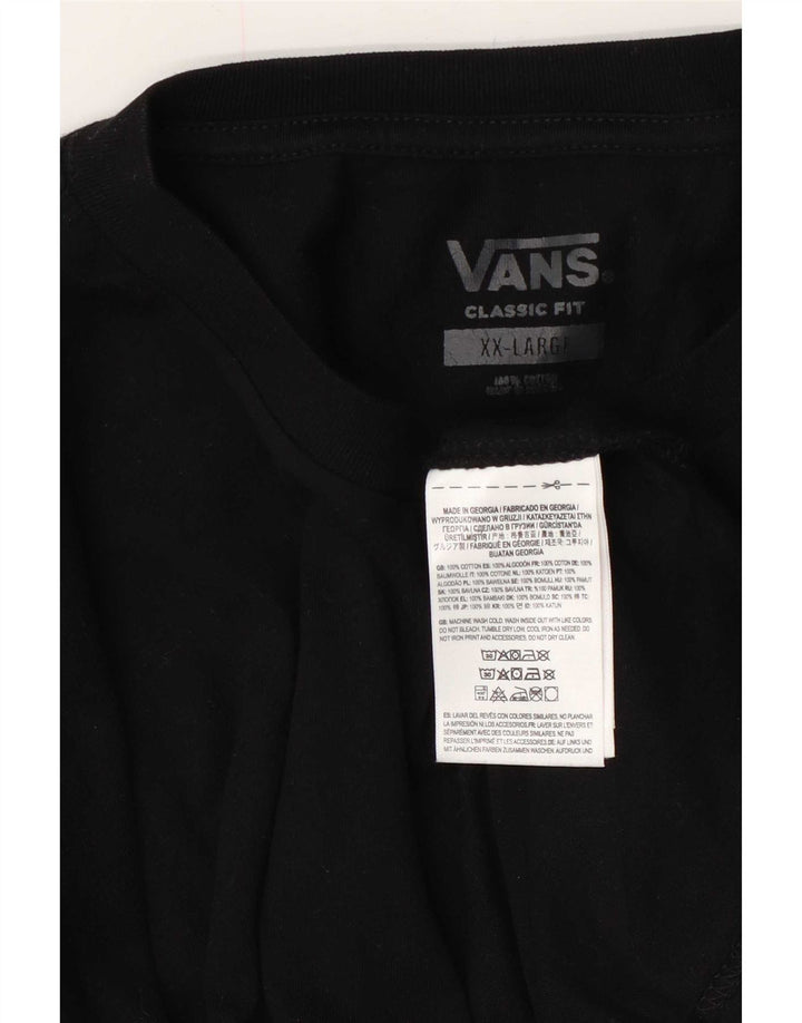 Męski top Vans z grafiką o klasycznym kroju, z długim rękawem, 2XL, czarny, bawełniany