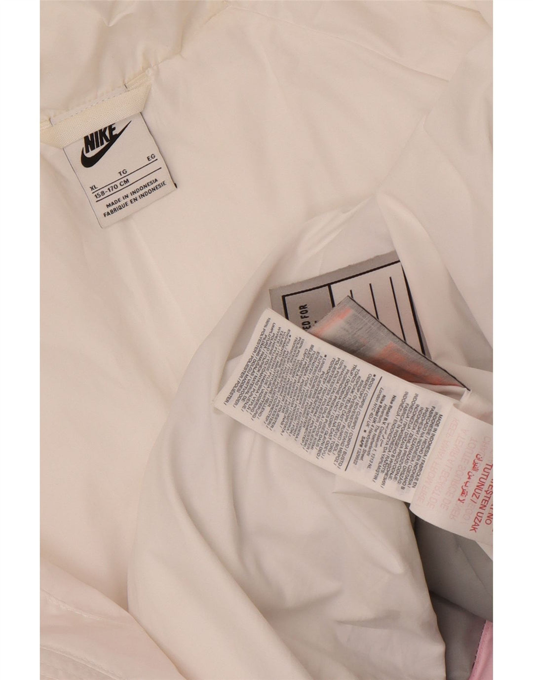 Chłopięca wyściełana kurtka z kapturem i kapturem Nike 13-14 lat XL, wielokolorowa, z blokami kolorów