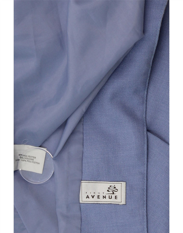 VINTAGE Womens Oversized Open Blazer Jacket UK 18 XL Blue Polyester Vintage Vintage and Second-Hand Vintage from Messina Hembry 