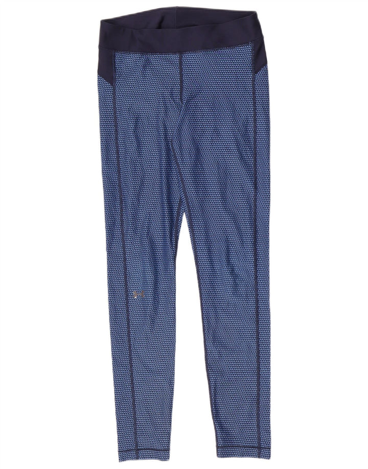 Legginsy damskie Under Armour w kolorze średnioniebieskim, z geometrycznego poliestru