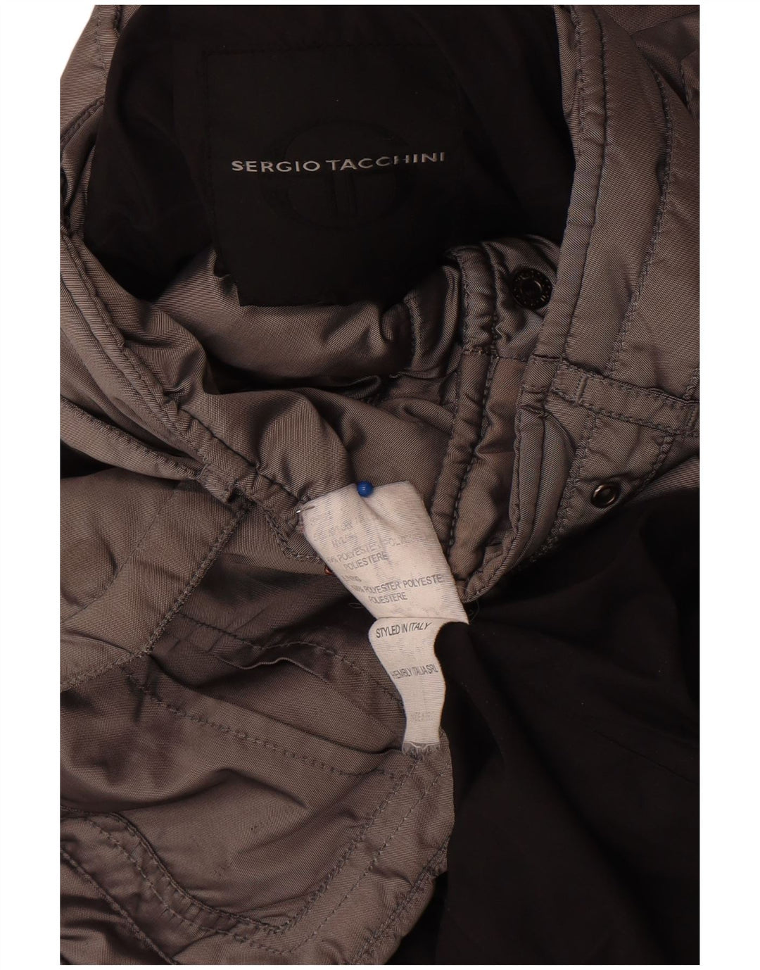 Damska kurtka wojskowa Sergio Tacchini UK 8, mała, szara, nylonowa