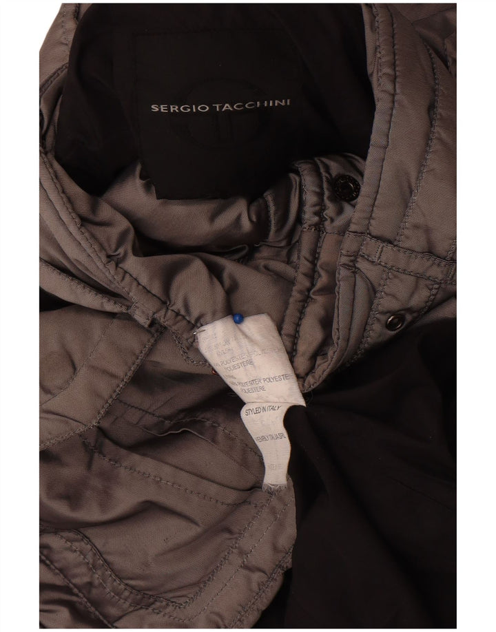 Damska kurtka wojskowa Sergio Tacchini UK 8, mała, szara, nylonowa