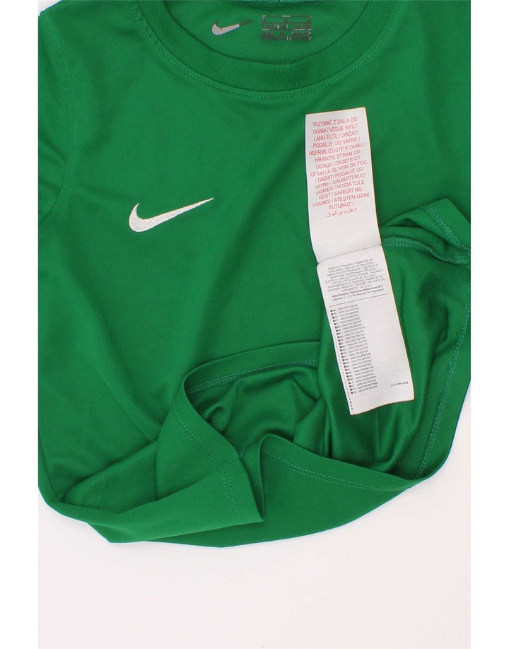 T-shirt chłopięcy Nike na 5-6 lat, zielony, poliestrowy