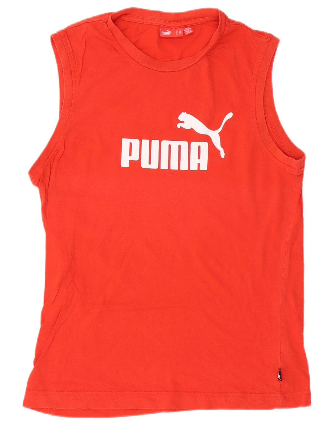 Męska kamizelka z grafiką Puma, średnia czerwona, bawełniana