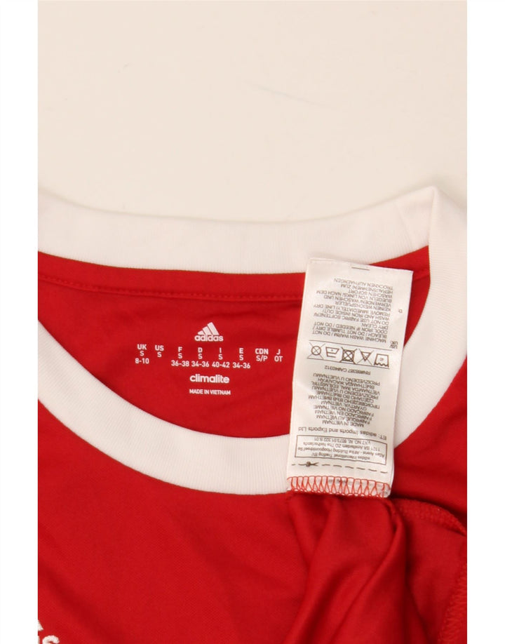 Damska koszulka ADIDAS Pie Eaters 2006 Graphic Top UK 8/10 Small Red