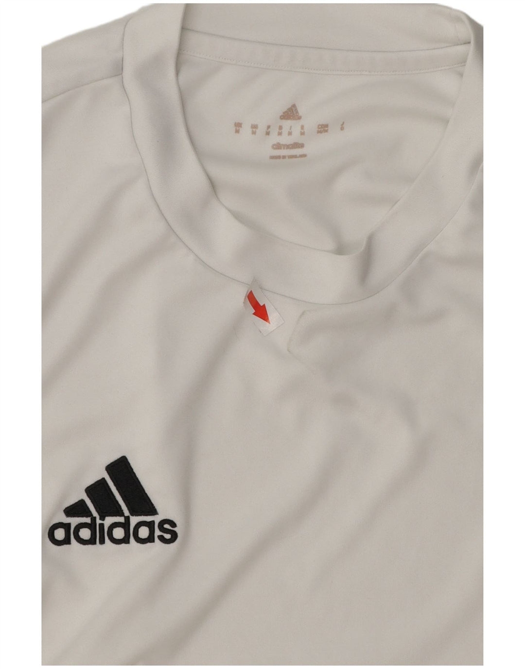 Męski T-shirt ADIDAS Climalite Top, średni biały poliester