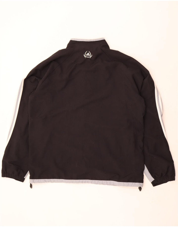 Adidas Męska bluza dresowa UK 46/48 XL Czarny poliester z blokami kolorów