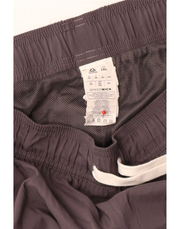 Męskie spodnie dresowe Reebok Speedwick, joggery, 2XL, szary poliester