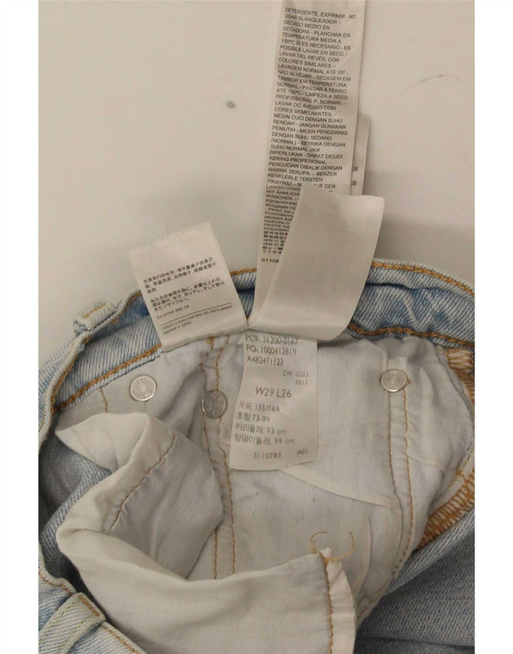 Męskie jeansy Levi's 501 Cropped W29 L26 Niebieskie bawełniane