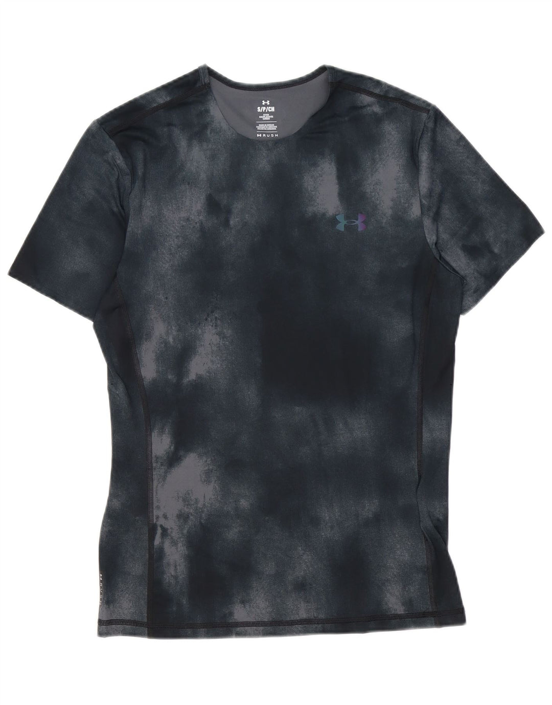 Męski dopasowany t-shirt Under Armour, mały, czarny, poliestrowy krawat