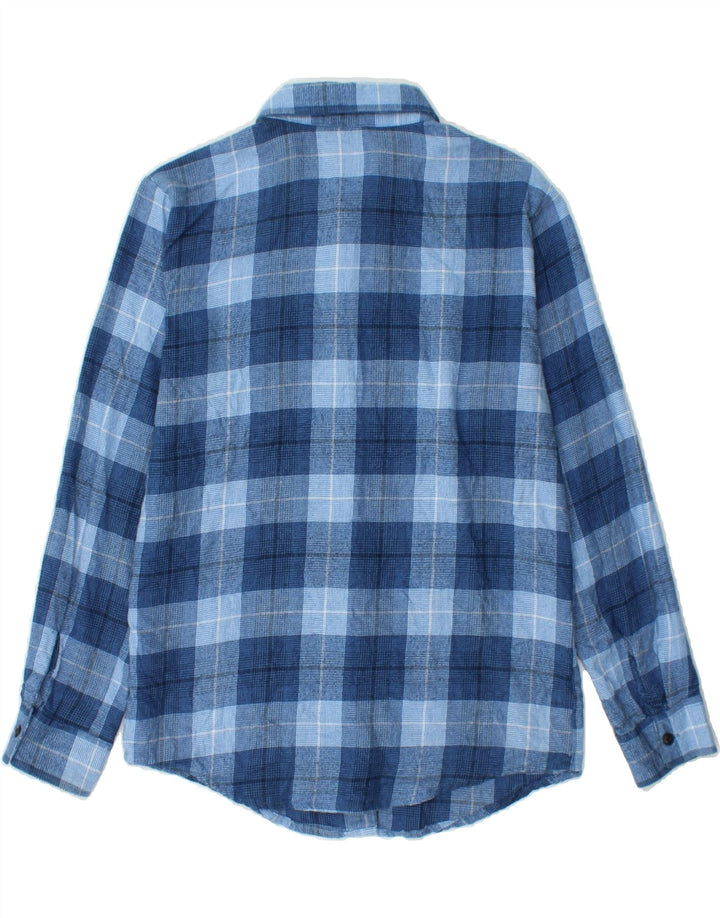 HURLEY Boys Flannel Shirt 12-13 Years Large  Blue Check Vintage Hurley and Second-Hand Hurley from Messina Hembry 