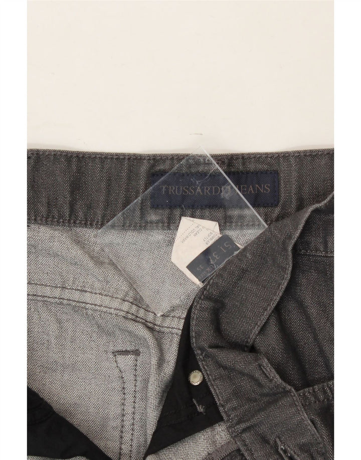 TRUSSARDI Mens Straight Jeans W35 L32 Grey Cotton Vintage Trussardi and Second-Hand Trussardi from Messina Hembry 